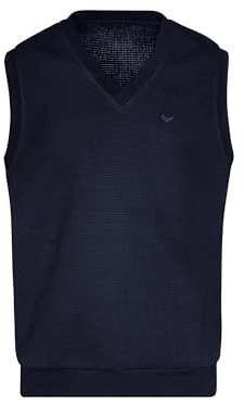 Trigema Herren 619401 Sweater V-Ausschnitt Ärmellos Navy XL