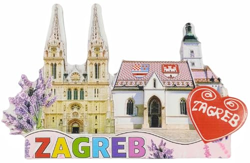 Zagreb Kroatien Kühlschrankmagnet Reise Souvenir Kühlschrank Dekoration 3D Magnet Aufkleber Handwerk