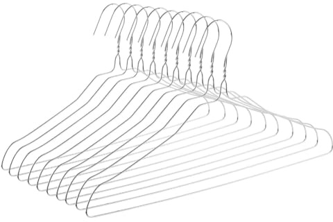 TEKHOME Grucce Metallo Zincato 40 Cm Appendiabiti Salvaspazio Appendini Armadio Guardaroba Ferro Robusti Sottili Professionali per Lavanderia 30pz/60pz/100pz (30 pezzi)