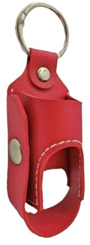 Vesidoloy Portachiavi per inalatore, portatile, in pelle PU, strumento per campeggio, viaggi, viaggi di lavoro, casa, scuola, Rosso, Refer to description, Unisex