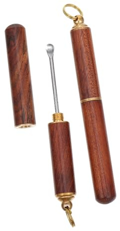 KOMBIUDA 4pcs Retro Ear Cleaners Portable Wax Removers Ear Picks Cleaning Gadgets Two Tips