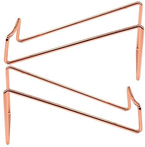 ERINGOGO 2pcs Rose Gold Metal Wine Bottle Stand Decorative Wine Holder Rack Small Size for Tabletop and Display