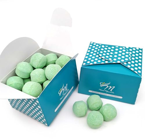 Caja regalo 25 mini bombas efervescentes para manicura y pedicura - Aroma Mango – Alivia los pies cansados - Ablandan durezas, uñas y cutículas