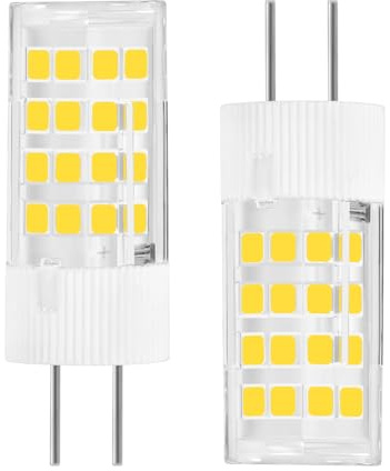 GU5.3 Bi-Pin Base LED Bulb 4W DC/AC12V -24V Low Voltage Landscape Light Bulbs, G5.3 MR16 12V LED Bulb, 360° Beam Angle for Landscape,Track Lighting Home Lighting,Appliance (3000K Warm White, 2Pack)