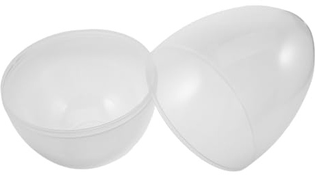 IMIKEYA Cáscara De Huevo Abierta Rellenable Cápsulas Vacías Redondas Contenedor De Almacenamiento Transparente Para Diy Huevos Para Canasta De Pascua Decoración De Fiestas