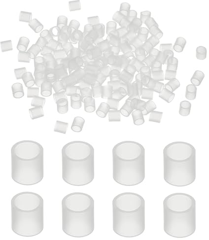 PATIKIL 200Pcs Silicone Cable Ties, 4mm Heavy Duty Small Strong Rubber Bands Silicone Rubber Bands for Cord Management Home Office Organization, Transparent(7x5x0.6mm)