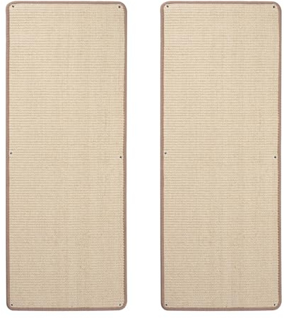 Novelfun 2 alfombrillas para rascar gatos, 40 x 100 cm, de sisal natural, para sofá, muebles y paredes