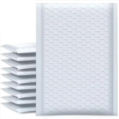 Stötsäkra bubbelpåsar för mobiltelefonskal, vadderade kuvert, vattentäta, självhäftande fraktpåsar, skyddspåsar för frakt förpackning (10-pack vit, 18 x 23 cm)