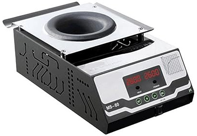 Crisol de soldadura, MS-80 crisol de aleación sin plomo pantalla Digital 400w estaño fundido 1,5 KG temperatura ajustable horno fusión