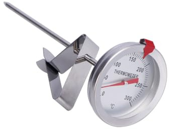 HEMOTON Termometro per Zucchero e Olio in Acciaio Inossidabile Sonda da 150mm, Facile da Pulire, Ampio Intervallo di Temperatura per Cucina e Frittura Profonda