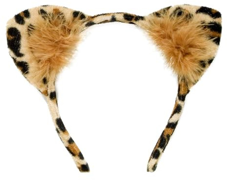 W WIDMANN MILANO Party Fashion - Haarreif mit Leopardenohren | Tierischer Kopfschmuck für Karneval, Mottoparty und Tier-Looks