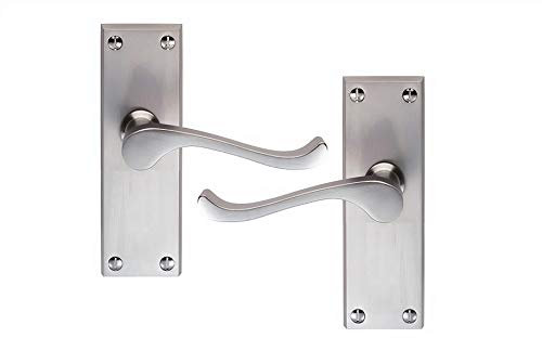 Carlisle Brass CBS55SC Door Handle, (Contract Range), Lever Length : 94mm, Projection : 58mm, 120mm x 40mm, Satin Chrome