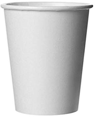 We Can Source It Ltd - White Paper Cups 4oz - Round Takeaway Drink Cups for Tea, Coffee, Sampling - Disposable Espresso Serving Cup for Home, Cafes, Resturants, Office, Hotels and Events - Pack of 100