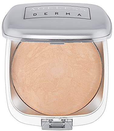 Ageless Derma Base de maquillaje mineral horneada: base de maquillaje vegana y sin gluten (Dover Beige)