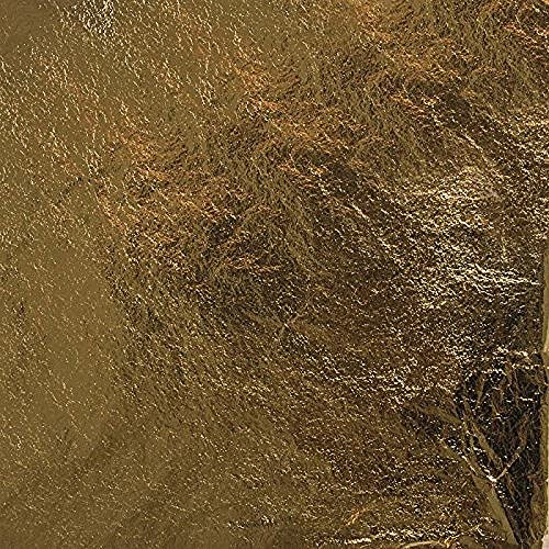 Rayher Deko-Metall, Blattgold-Imitation zum Basteln, Goldblätter zum Basteln, Schlagmetall, gold, 14 x 14 cm, 5 Blatt, 2170006