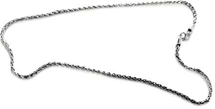 Windalf Viking Silber-Halskette FALKONA 45 cm Gliederkette Silberkette Zopfkette Handarbeit 925 Sterlingsilber