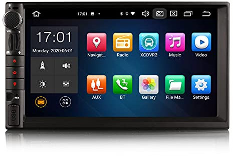 Erisin 8 Núcleos 6GB+128GB Android 14 Radio Coche Bluetooth Estéreo Navegación de Automóvil para Nissan soporta Wireless CarPlay Android Auto IPS Pantanlla Táctil GPS Navigation Dab+ WiFi 4G USB DSP