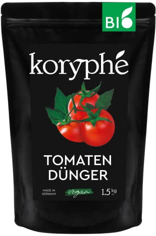 Koryphé Tomatendünger 1,5kg I biologischer & veganer Gemüsedünger I Bio Dünger Tomaten I Langzeitdünger aus natürlichen Inhaltsstoffen I Pflanzendünger vegan & umweltfreundlich