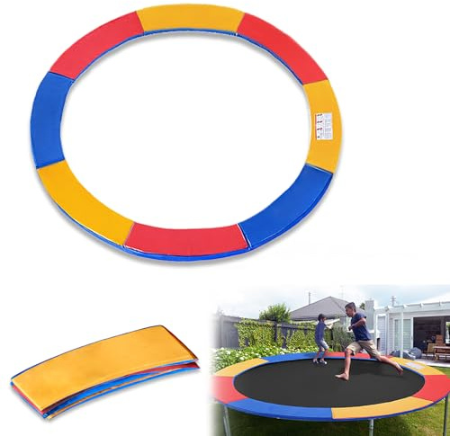YUENFONG Trampolin Randabdeckung Ø 244cm 305cm 366cm PVC PE für Trampolin UV-beständig Reißfest Blau/Bunt