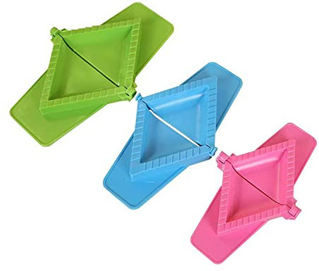 MASINIES Triangle Hinged Mould Press, 3pcs Dumpling Maker, Manual Operation, Stainless Steel, 3 Sizes, Arc Design, Dishwasher Safe