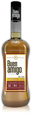 Tequila Buen Amigo Gold – Tequila Dorado Mexicano Suave y Aromático – Botella de 700 ml