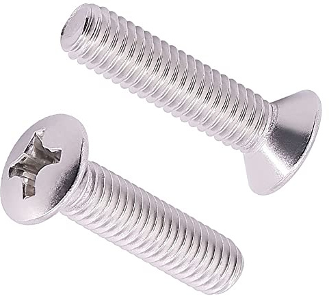 M4-0.7 x 8mm (80 pcs) Oval Head Phillps Drive Machine Screws, Cross Recessed Machine Screws with Slightly Raised Countersunk Head, 304 Stainless Steel 18/8, GB820