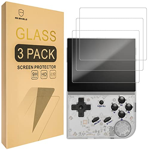 Mr.Shield Schutzfolie Kompatibel mit Anbernic RG35XX / RG35XX Plus / RG35XX+ [3 Stück] Schutzglas Schutzglasfolie 9H Härte, HD Klare Displayschutzfolie