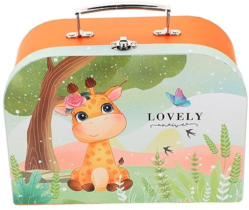 Garneck Giraffenkoffer – Spielzeug-organizer Für Kinder Mini-gepäckkoffer Große Box Mit Glatten Kanten Tragbare Aufbewahrungsbox