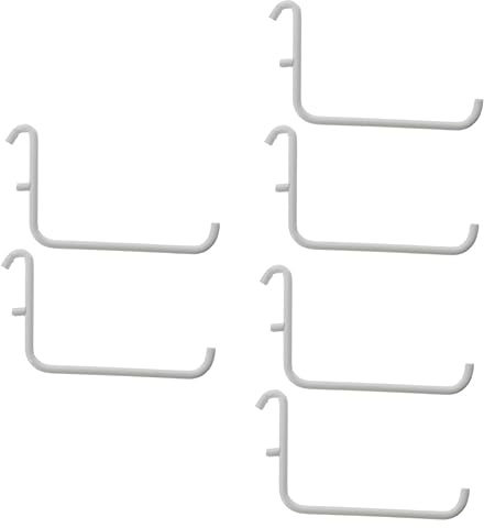 Uonlytech 6 Stk Perfboard-halterungen Stifte Aus Metall Pegboard-aufhänger Regale Aus Metall Haken Aus Wandhaken Zubehör Für Stecktafeln Lochwand l Haken Schreibtisch Nägel Weiß Eisen