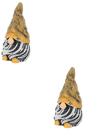 Milisten 2 Pièces Ornement De Nain en Résine GNOME De Fée en Résine Figurine Nain De Jardin Art De Jardin GNOME s De Fées De De en Mini en Ménage
