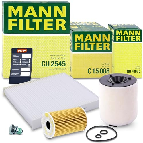 MANN-FILTER Inspektionspaket Filterset 1x Ölfilter, 1x Luftfilter, 1x Innenraumfilter, Kompatibel mit SEAT IBIZA (6J5, 6P1) (6J1, 6P5) (6J8, 6P8), SKODA FABIA 2 ROOMSTER, VW POLO V (6R1, 6C1)