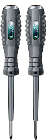 Lot de 2 détecteurs d'alerte électrique - Stylo de test de tension - Électrosonde - Outils d'électricité domestique - Testeur de tension - Tournevis magnétique - Testeur de tension sans contact