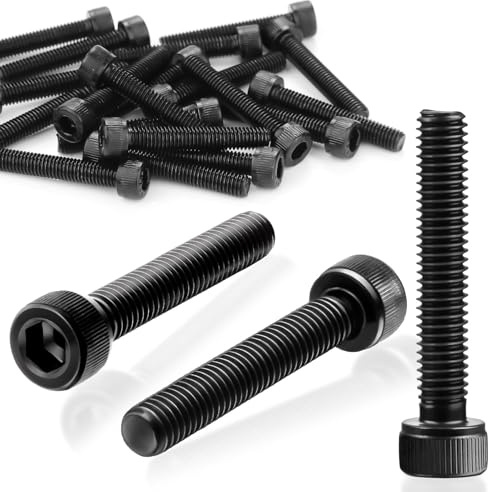 SWTYExt M3x25 mm Tornillo Hexagonal Interior 60 Piezas Tornillos Cilíndricos Rosca Completa Tornillos M3 DIN 912 de Acero Tornillo de Negro Clásico Tornillo M3 para Elementos de Fijación