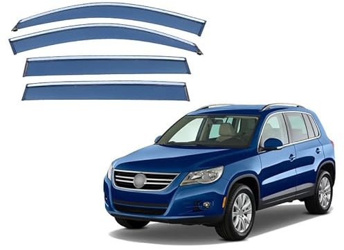 SUHNGE 1 Satz Windabweiser Regenabweiser für V.W Tiguan MK1/5N 2007-2015, Seitenscheiben Regenschutz Regenabweise, Autofenster Anklebbare Windschutz Deflektoren