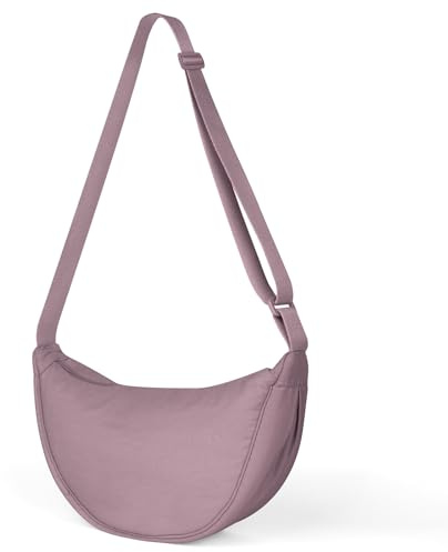 Aucuu Borsa a tracolla da donna a mezzaluna, piccola, con tracolla regolabile, stile hobo, adatta per i viaggi, m