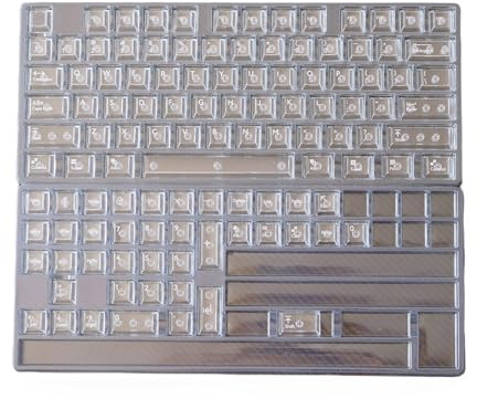 Lot de 114 capuchons de touches de clavier rétroéclairés transparents en polycarbonate 61 64 68 84 87 96 980