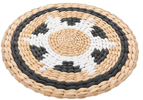 ADOCARN Handgefertigter Weidenkorb Seegras-wandkorb Runder Boho-wandkorb Dekorativer Korb Für Innenraum Boho-schlafzimmerdekor Makramee-wandbehang Afrikanische Wanddekor Für Schlafzimmer