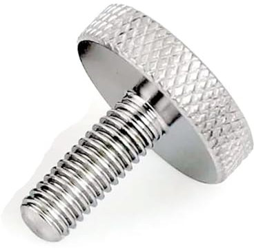 1 pz M3 M4 M5 M6 M8 M10 GB835 A2 In Acciaio Inox Zigrinatura Testa Rotonda e Piatta Stringere A Mano Tenda Parete di Vetro vite a testa zigrinata Bullone DIN653(M5x30mm)