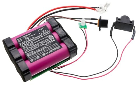 TECHTEK Battery 2200mAh compatible with [Dirt Devil] BD45000, Black Lightweight Cordless Hard Floor Broom Vacuum Cleaner replaces BY001