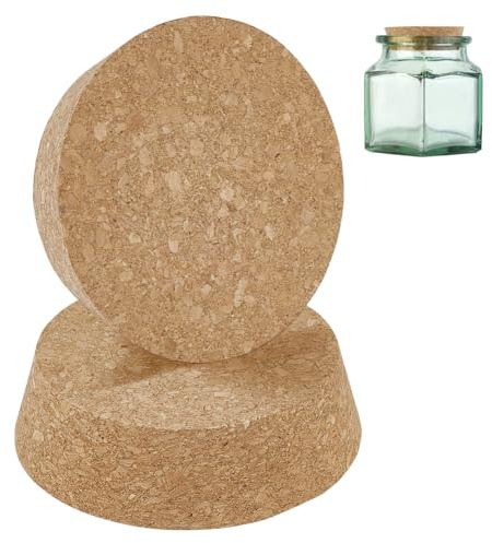 BENECREAT 2 Packung Große Flaschenverschlüsse Aus Kork 9.4~11cm Konische Korkstopfen Weinflaschenstecker Für Karaffen Keramik Bierglas Flasche Basteln DIY Dekor