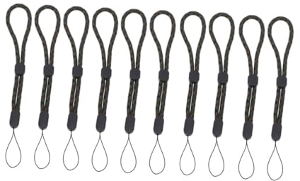 Gatuida 10 Piezas Unidades Correa Ajustable para Muñeca de Cámara y Móvil Cuerda Resistente Anti-caídas para Exteriores Color Verde Militar Protección Práctica y Ligera