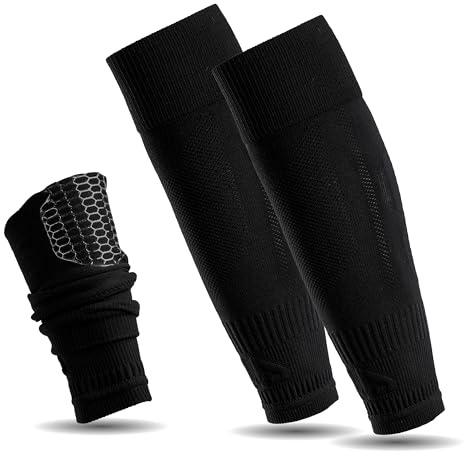 Stutzen ohne Socken mit Silikon Grip für Fußball – Ready for Sport – 1 Paar Sleeve Stutzen für Schienbeinschoner – rutschfest, leicht, flexibel – Soccer Tubes für Herren, Damen, Kinder – One Size