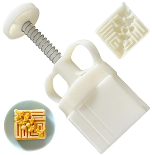 75G Mooncake Press Mold - Hand Pressed Mooncake Mold with Stamp, DIY Pastry Tool for Baking Mould Press