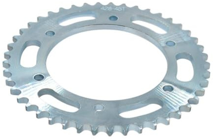 Ruota dentata posteriore 45T per catena di trasmissione 428 compatibile con YBR250 JYM250 JYM YBR 250