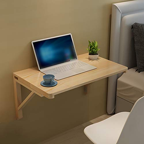 Faltbarer Wandtisch aus massivem Kiefernholz, Esstisch, multifunktional, schwimmend, Arbeitszimmer/Computertisch, 14 platzsparende Möbellösung