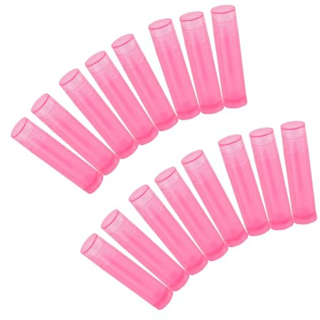 Ciieeo Tubetti per Rossetto Vuoti 24 Pezzi 5g Colore Rosa Coperchio per Balsamo Labbra Fai da Te Contenitori Trucco Riutilizzabili per Conservazione Cosmetici da Viaggio