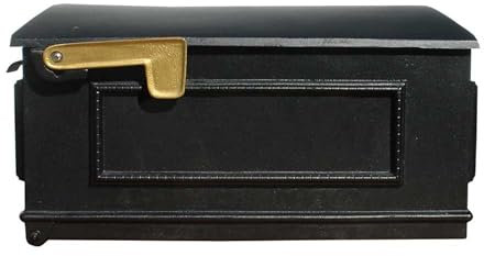 Qualarc LM-BL Lewiston Boîte aux Lettres en Fonte d'aluminium Noir