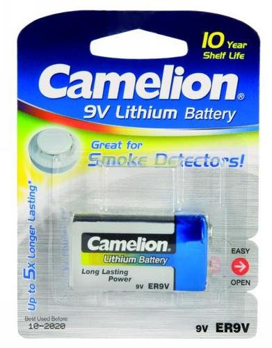 Block-Batterie Camelion Lithium, 9V, Typ ER9V, 1200mAh, 1er Blister