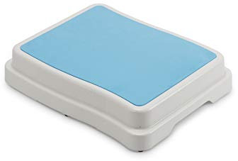 Croydex PA661422 Bath Step, Slip Resistant Bathroom Safety and Mobility Aid, White/Blue, One Size