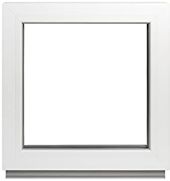 Alle Grössen Festverglasung Kunststoff Fenster - Kellerfenster BxH: 120 x 120 cm weiß fenster- Doppelverglasung Fenster Für Gartenhaus/Garagen Fenster -Premium Kunststofffenster BxH: 1200 x 1200 mm